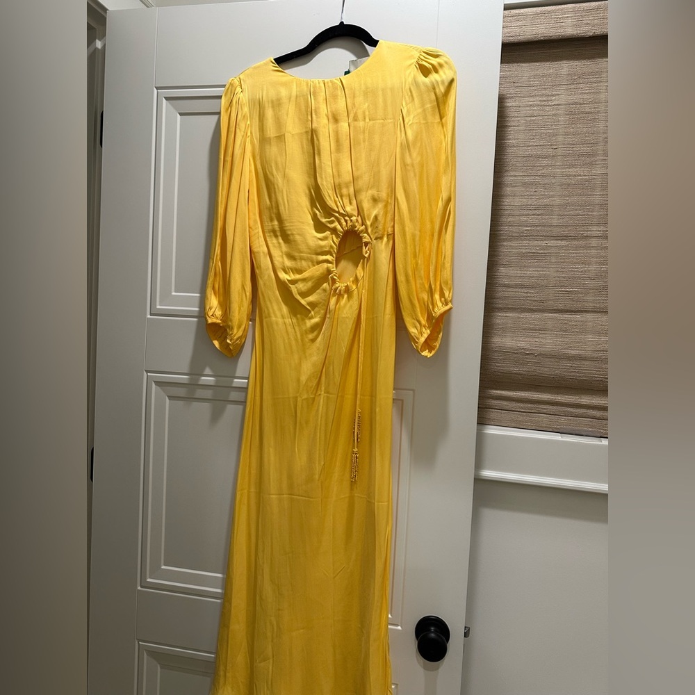 Farm Rio Piping cutout midi dress